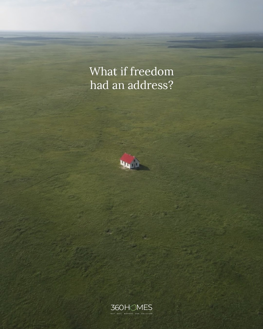 What if freedom had an address? A lone house in wide green fields